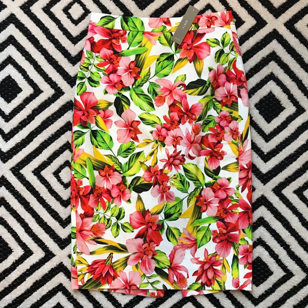 J. Crew Collection | Hibiscus Pencil Skirt